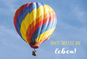 Glückwunschkarte zum Geburtstag Hoch sollst du leben!
