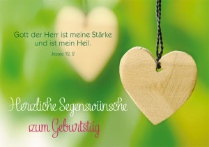 Glückwunschkarte Herzliche Segenswünsche zum Geburtstag