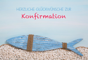 Glückwunschkarte Herzliche Glückwünsche zur Konfirmation
