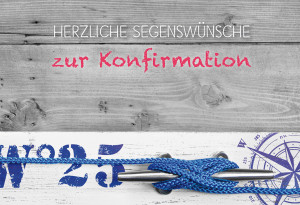Glückwunschkarte Herzliche Segenswünsche zur Konfirmation