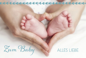 Glückwunschkarte Zum Baby alles Liebe