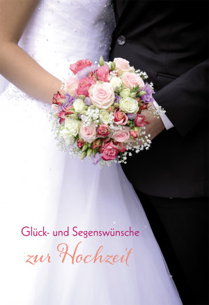 Glückwunschkarte Glück- und Segenswünsche zur Hochzeit