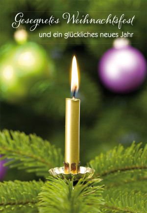 Glückwunschkarte Gesegnetes Weihnachtsfest und ein glückliches neues Jahr