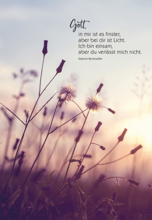 Trauerkarte Gott, bei dir ist Licht