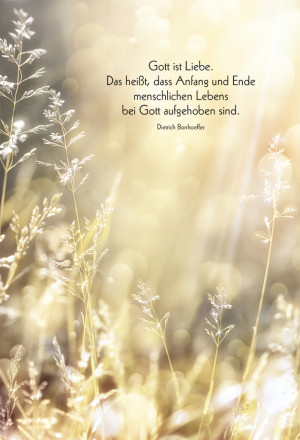 Trauerkarte Gott ist Liebe