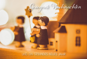 Glückwunschkarte - Gesegnete Weihnachten und ein gesundes neues Jahr