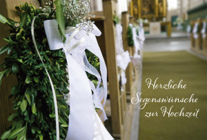 Glückwunschkarte Herzliche Segenswünsche zur Hochzeit