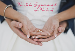 Glückwunschkarte Herzliche Segenswünsche zur Hochzeit