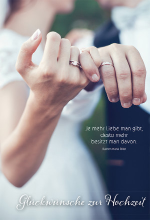 Glückwunschkarte Glückwünsche zur Hochzeit