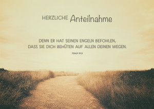 Trauerkarte - Herzliche Anteilnahme