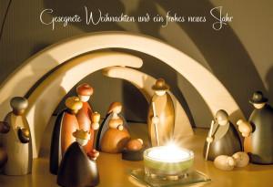 Glückwunschkarte - Gesegnete Weihnachten und ein frohes neues Jahr