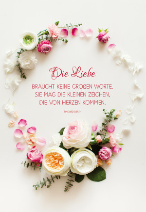 Glückwunschkarte zur Hochzeit - Die Liebe ...