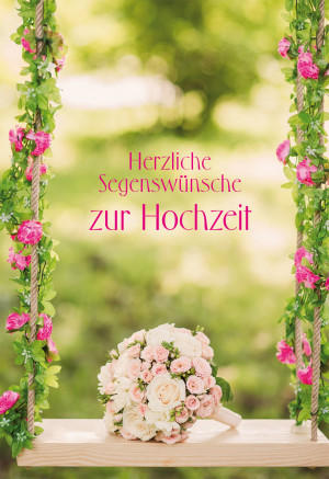 Glückwunschkarte - Herzliche Segenswünsche zur Hochzeit