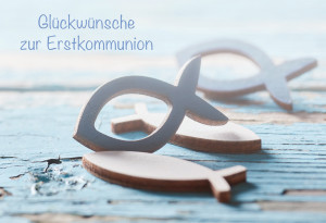 Glückwunschkarte - Glückwünsche zur Erstkommunion