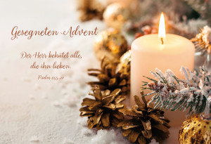 Glückwunschkarte - Gesegneten Advent