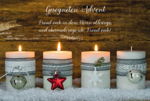 Glückwunschkarte - Gesegneten Advent