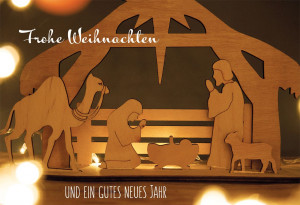 Glückwunschkarte - Frohe Weihnachten und ein gutes neues Jahr