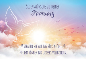 Glückwunschkarte - Segenswünsche zu deiner Firmung