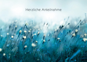 Trauerkarte - Herzliche Anteilnahme