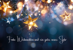 Weihnachtskarte - Frohe Weihnachten und ein gutes neues Jahr