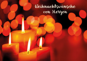 Weihnachtskarte - Weihnachtswünsche von Herzen