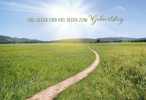 Glückwunschkarte - Viel Glück und viel Segen zum Geburtstag