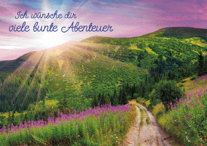 Postkarte Ich wünsche dir viele bunte Abenteuer