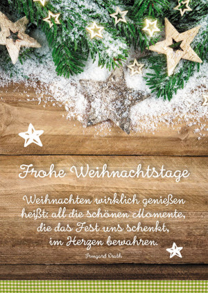 Postkarte Frohe Weihnachtstage