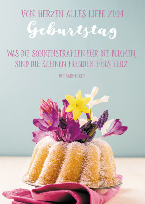 Postkarte Von Herzen alles Liebe zum Geburtstag