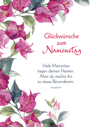 Postkarte Glückwünsche zum Namenstag