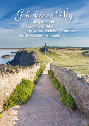 Postkarte Geh deinen Weg