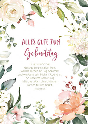 Postkarte Alles Gute zum Geburtstag