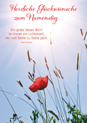 Postkarte Herzliche Glückwünsche zum Namenstag