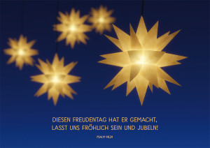 Postkarte zu Weihnachten - Diesen Freudentag hat er gemacht...