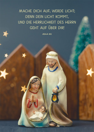 Postkarte zu Weihnachten - Mache dich auf, werde licht...