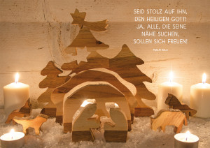 Postkarte zu Weihnachten - Seid stolz auf ihn...