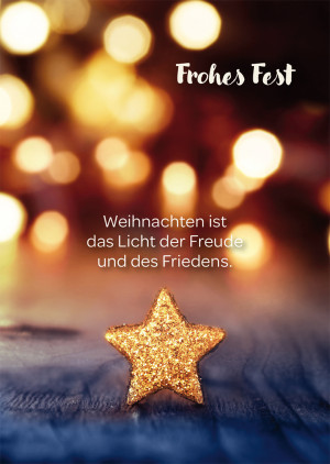 Postkarte zu Weihnachten - Frohes Fest