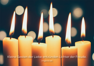 Postkarte zu Weihnachten - Kleine Gesten der Liebe...