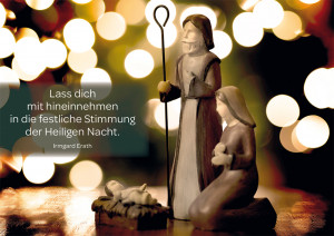 Postkarte zu Weihnachten - Stimmung der Heiligen Nacht