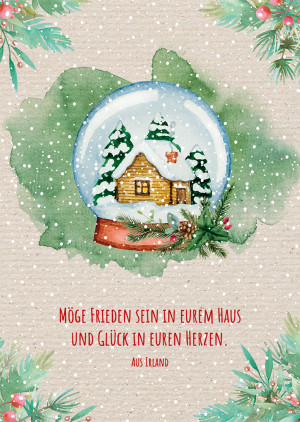 Postkarte zu Weihnachten - Möge Frieden sein...