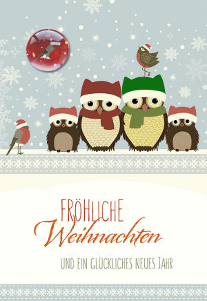 Doppelkarte Fröhliche Weihnachten und ein glückliches neues Ja