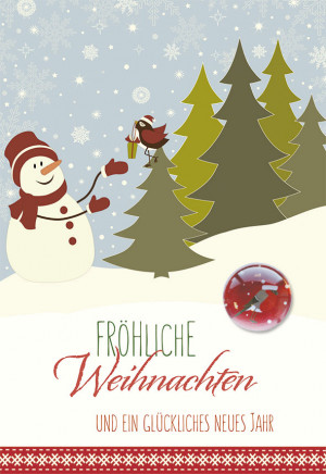 Doppelkarte Fröhliche Weihnachten und ein glückliches neues Ja