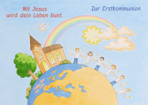 Glückwunschkarte Zur Erstkommunion