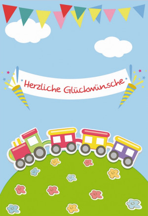 Glückwunschkarte zum Kindergeburtstag Herzliche Glückwünsche