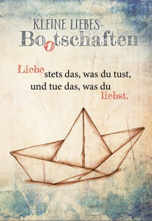 Klappkarte Kleine Liebes-Bootschaften
