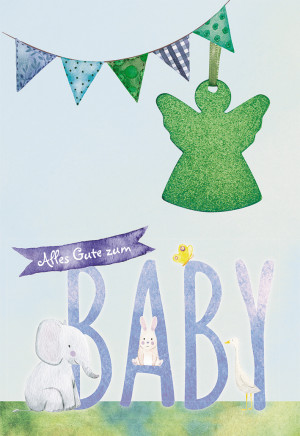 Glückwunschkarte zur Geburt Alles Gute zum Baby