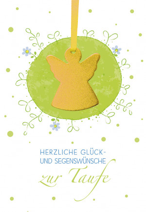 Glückwunschkarte Herzliche Glück- und Segenswünsche zur Taufe