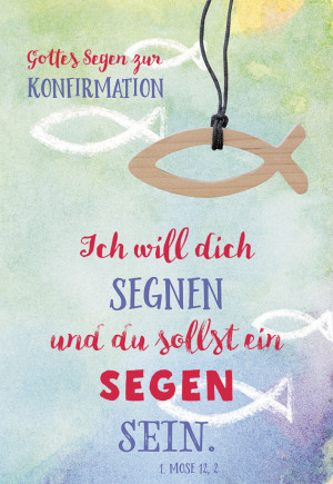 Glückwunschkarte Gottes Segen zur Konfrimation