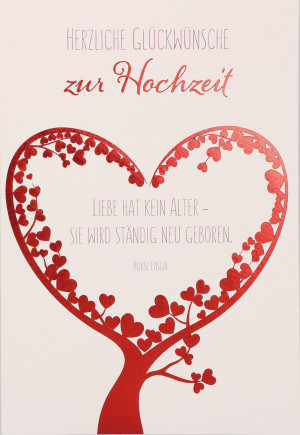 Glückwunschkarte Herzliche Glückwünsche zur Hochzeit