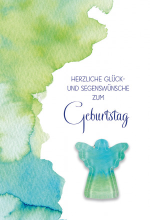 Glückwunschkarte Herzliche Glück- und Segenswünsche zum Geburtstag